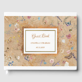 Livro De Visitas Vintage Boho Butterfly Jardim Casamento Guest Book