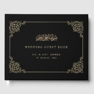 Livro De Visitas Vintage Casamento Muçulmano Islâmico Barroco