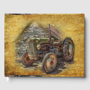 Livro De Visitas Vintage Fazenda Trator Velho