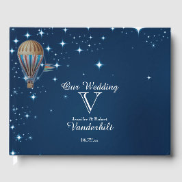 Livro De Visitas Vintage Hot Air Balloon Night Weding Book