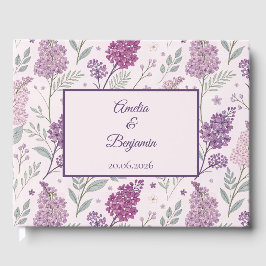 Livro De Visitas Vintage Lilac Garden Romance Wedding