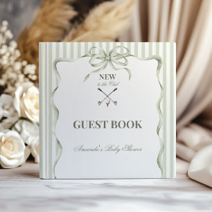 Livro De Visitas Vintage Novo no Clube Neutro Chá de Bebê de Golfe
