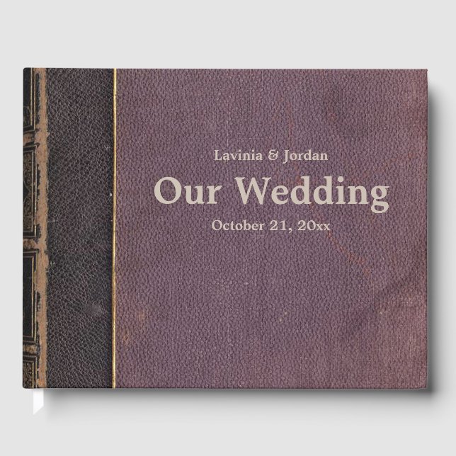 Livro De Visitas Vintage Purple Book (Frente)