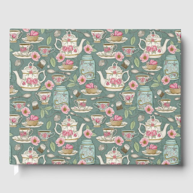 Livro De Visitas Vintage Tea Party (Frente)