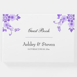 Livro De Visitas Violeta Floral