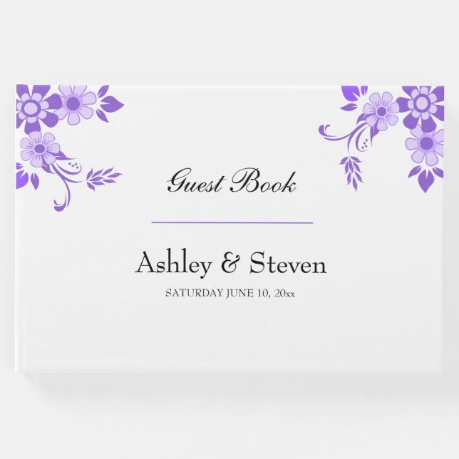 Livro De Visitas Violeta Floral (Frente)
