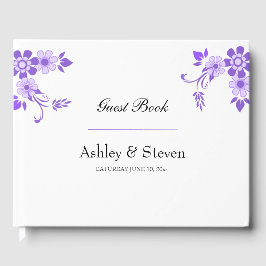 Livro De Visitas Violeta Floral