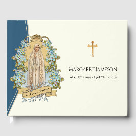 Livro De Visitas Virgem Católica Maria Memorial Funeral