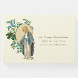Livro De Visitas Virgem Católica Mary Floral Memorial Funeral