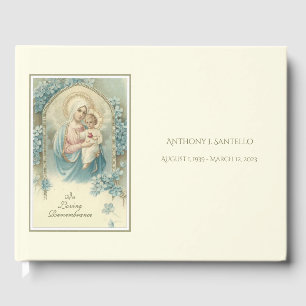 Livro De Visitas Virgem Católica Mary Jesus Memorial Funeral