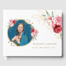 Livro De Visitas Virgem Floral Maria Memorial Funeral