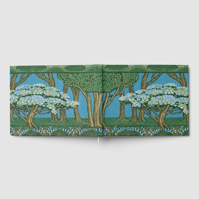 Livro De Visitas Walter Crane May Tree Wallpaper Green Blue (Completo)