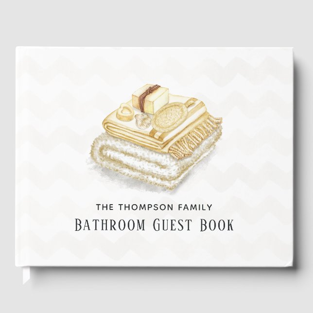 Livro De Visitas Watercolor Bathroom (Frente)