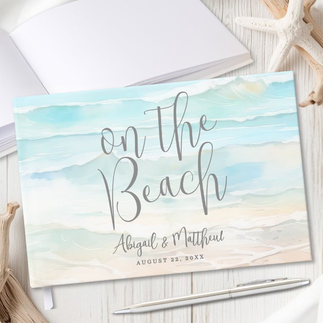 Livro De Visitas Watercolor On The Beach Wedding (Watercolor On The Beach Wedding Guest Book)