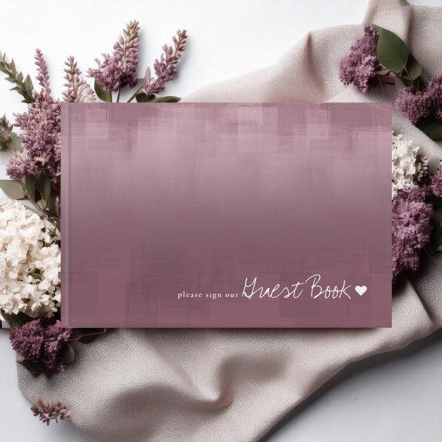 Livro De Visitas Watercolor Refletions Wedding Mauve ID774 (Criador carregado)