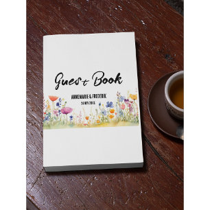Livro De Visitas Watercolor Wildflower