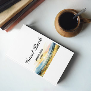 Livro De Visitas Watercolor Wildflower Sundown