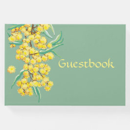 Livro De Visitas Wattle blossoms australiano Guestbook