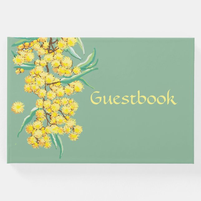Livro De Visitas Wattle blossoms australiano Guestbook (Frente)