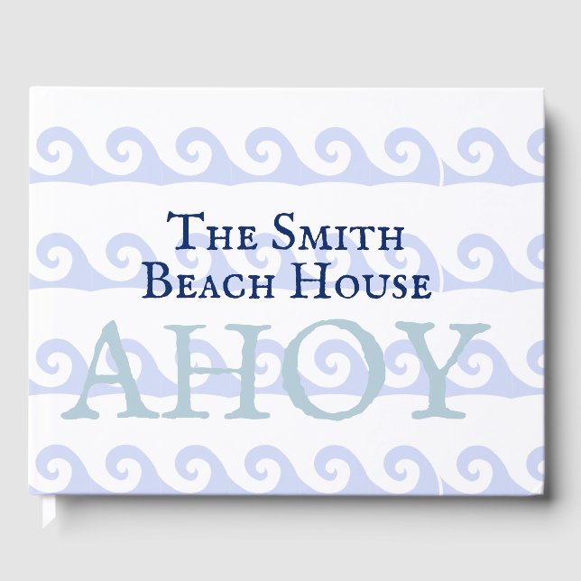Livro De Visitas Waves Ahoy Personalizado (Frente)