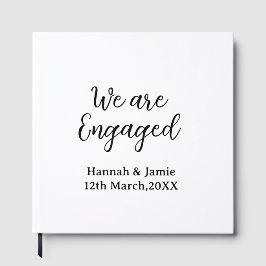 Livro De Visitas We are Engaged couple name date calligraphystylish