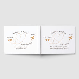 Livro De Visitas Wedding Travel Flight Airplane trekking