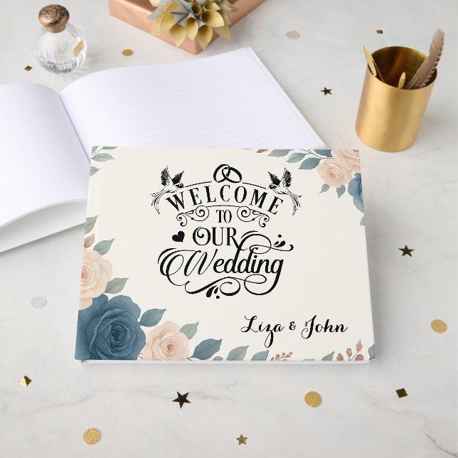 Livro De Visitas Welcome To Our Wedding (Frente aberta)