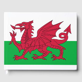 Livro De Visitas Welsh Flag (País de Gales) (Welsh Dragon)