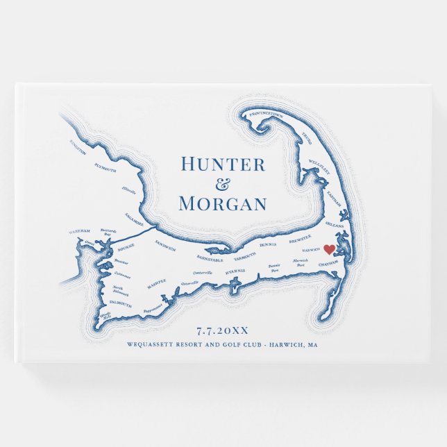 Livro De Visitas Wequassett Resort Cape Cod Wedding (Frente)