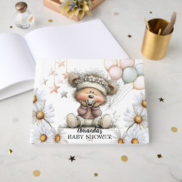 Livro De Visitas Whimsical Teddy Bear Baby Shower 