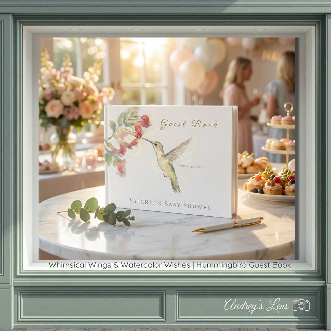 Livro De Visitas Whimsical Wings & Watercolor Wishes | Hummingbird  (Whimsical Wings & Watercolor Wishes | Hummingbird Guest Book)