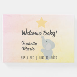 Livro De Visitas Whimssic Elephant Sip & See Party