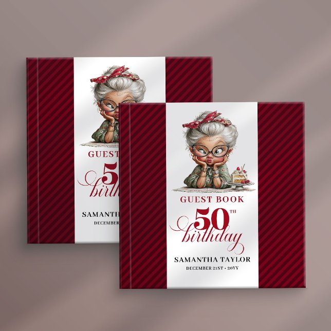 Livro De Visitas Whimsy humor 50th woman celebration guest book (Whimsy humor 50th woman celebration guest book)