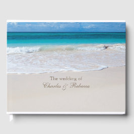 Livro De Visitas White Beach Weding Guest Book