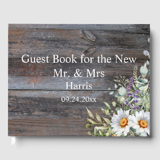 Livro De Visitas White Daisy Guest Book