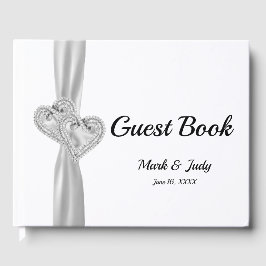 Livro De Visitas White Diamond Hearding Guestbook
