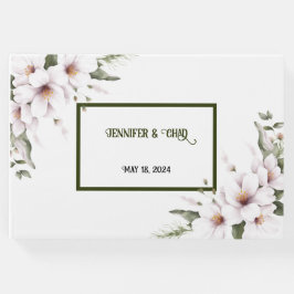 Livro De Visitas White Floral Guest Book