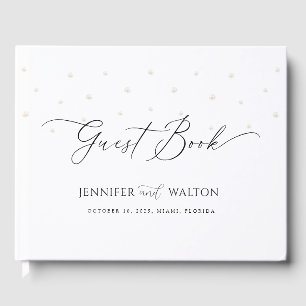 Livro De Visitas White Pearls Menu Guest Book