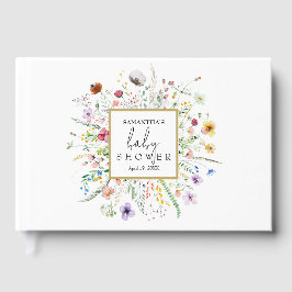 Livro De Visitas Wildflower Baby Shower Guest Book