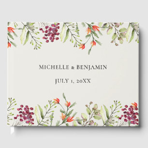 Livro De Visitas Wildflower Meadow Ecru Wedding