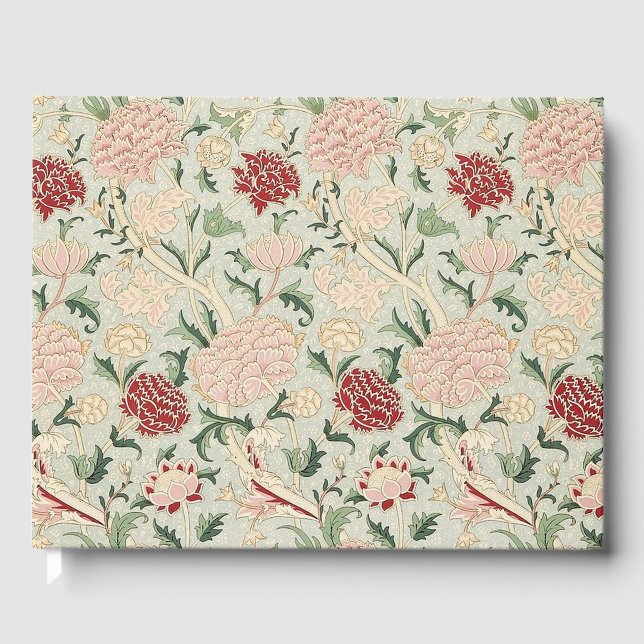 Livro De Visitas William Morris Cray Floral (Frente)