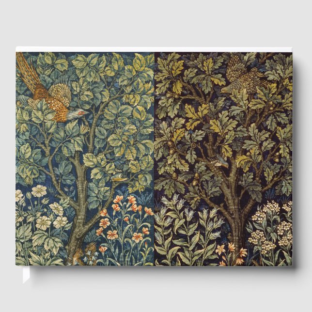 Livro De Visitas William Morris - Pheasant Bird Tree Botanical (Frente)