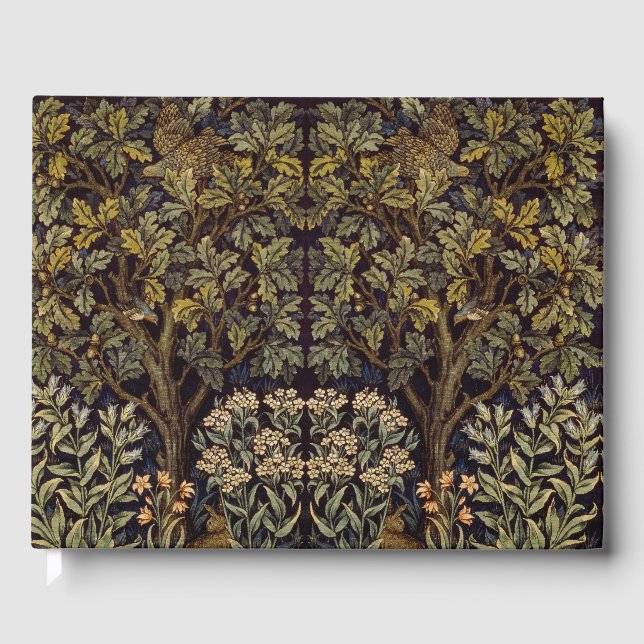 Livro De Visitas William Morris - Pheasant Bird Tree Botanical (Frente)