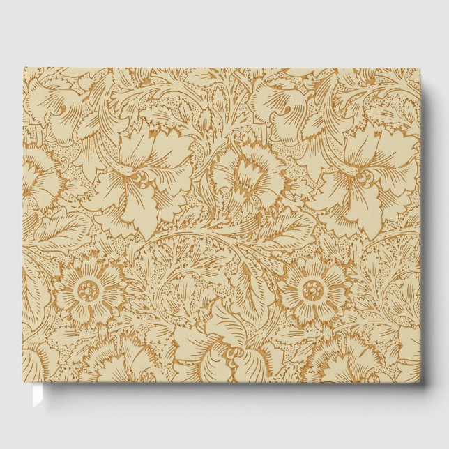 Livro De Visitas William Morris Poppy Floral Wallpaper (Frente)