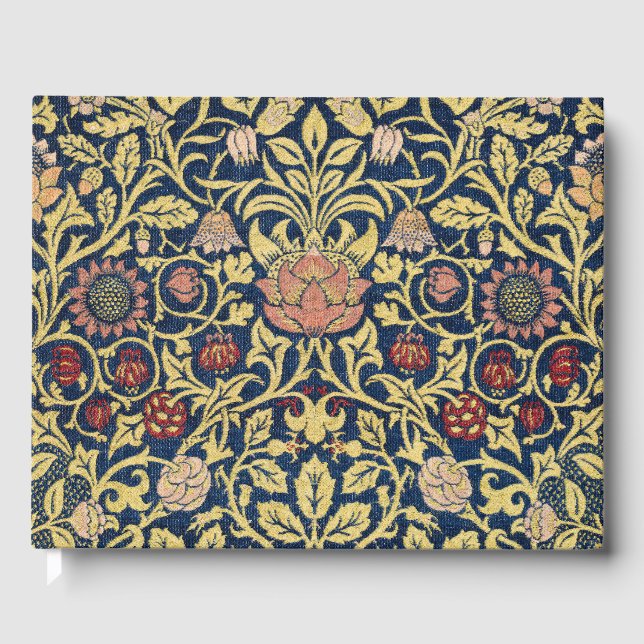 Livro De Visitas William Morris Violet e Columbine Art (Frente)