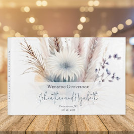 Livro De Visitas Winter Boho Floral Wedding | White Guest Book