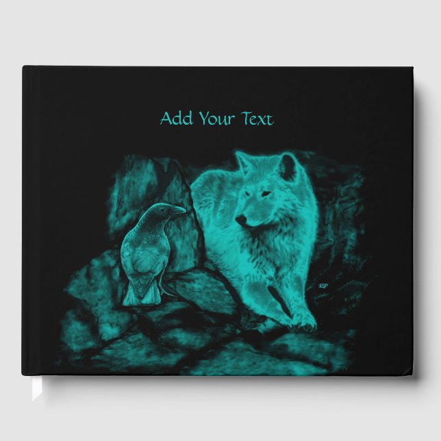 Livro De Visitas Wolf e Raven na Noite (Frente)