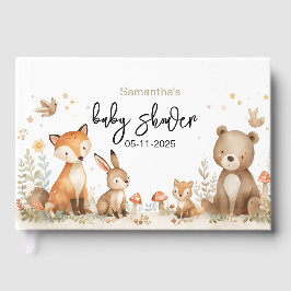 Livro De Visitas Woodland animals baby shower gender neutral