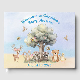 Livro De Visitas Woodlands Willife Chá de fraldas Guest Book