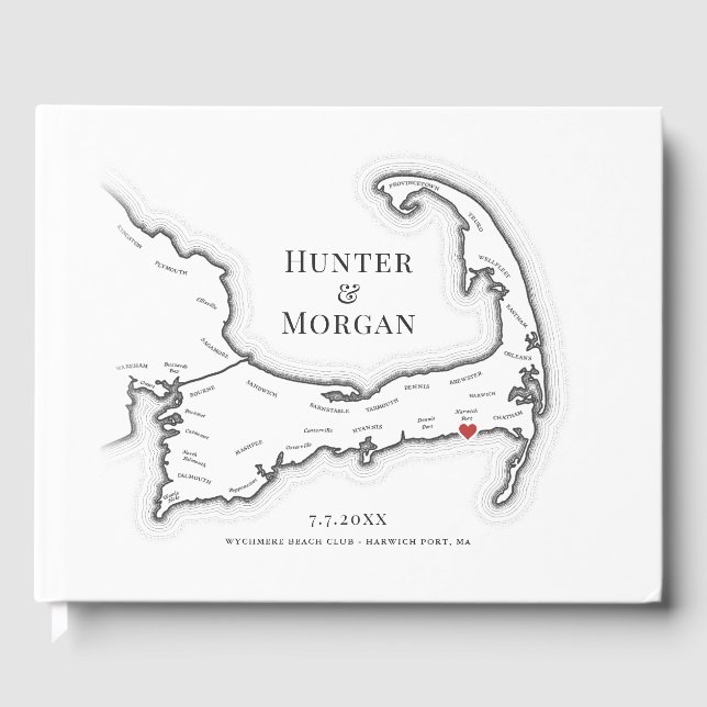 Livro De Visitas Wychmere Beach Club Cape Cod Wedding Wedding (Frente)